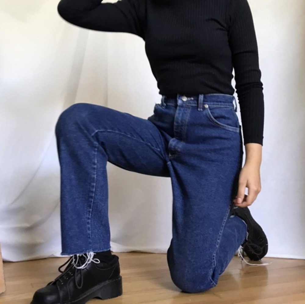 L.l bean dark wash high waisted jeans